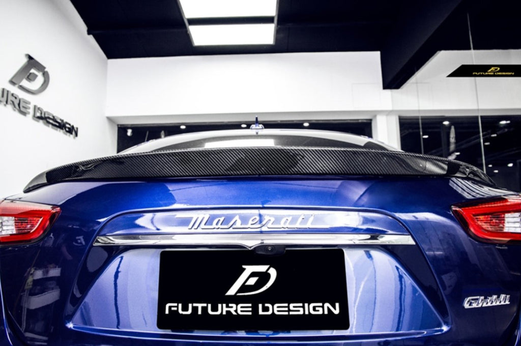 Future Design Carbon Maserati Ghibli 2014-2017 Carbon Fiber Rear Spoiler Ver.2 - Performance SpeedShop