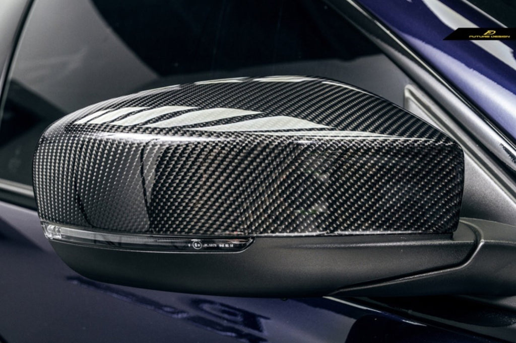 Future Design Carbon Maserati Ghibli 2018-ON Carbon Fiber Mirror Cover Replacement - Performance SpeedShop