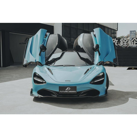 McLaren 720S 2018 2019 2020 2021 2022 2023 with Aftermarket Parts - Front Lip Replacement Carbon Fiber / FRP from Future Design