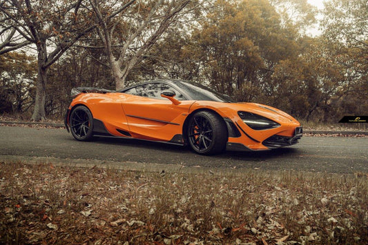 McLaren 720S 2018 2019 2020 2021 2022 2023 with Aftermarket Parts - Front Lip Replacement Carbon Fiber / FRP from Future Design