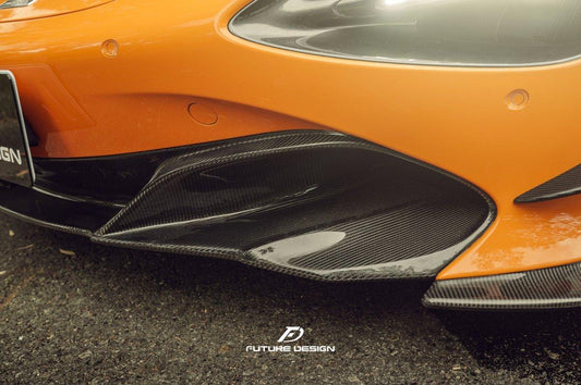 McLaren 720S 2018 2019 2020 2021 2022 2023 with Aftermarket Parts - Front Lip Replacement Carbon Fiber / FRP from Future Design