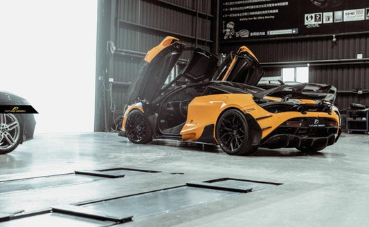 Future Design Carbon McLaren 720S Carbon Fiber Rear Bumper Side Valences - Performance SpeedShop