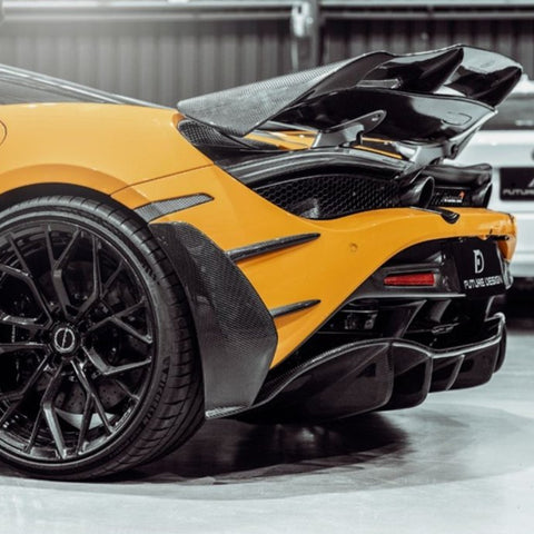 Future Design Carbon McLaren 720S Carbon Fiber Rear Bumper Side Valences - Performance SpeedShop
