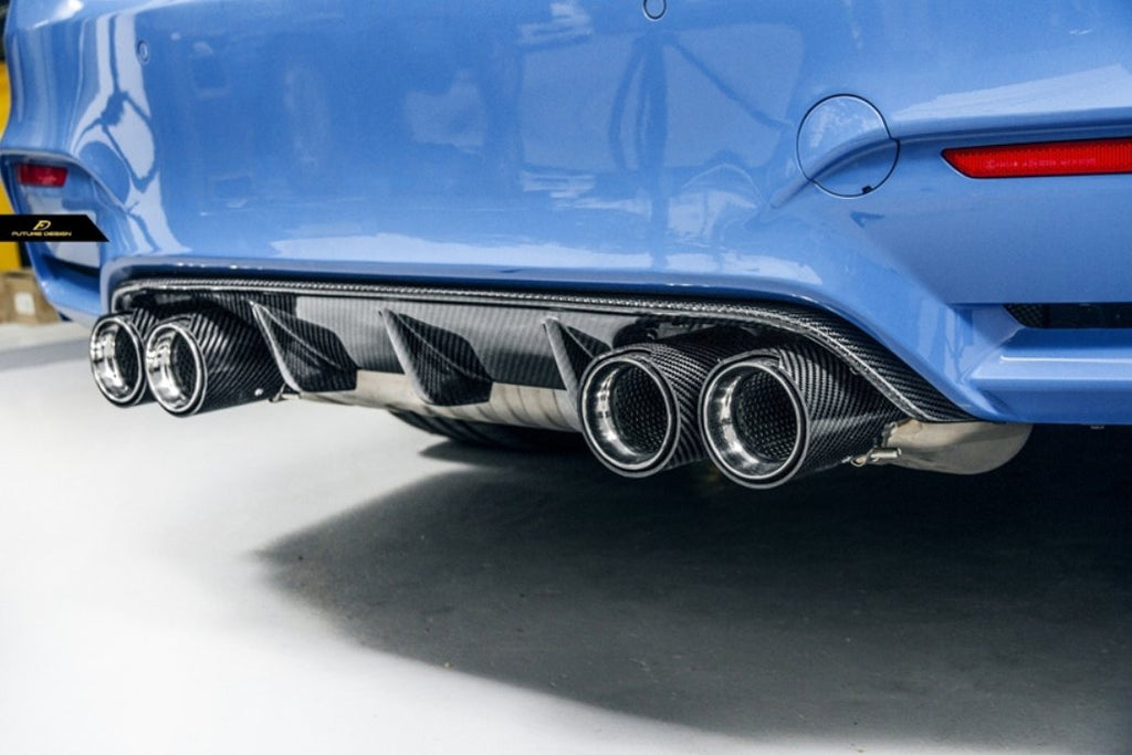 Future Design Carbon MP M Performance Carbon Fiber Rear Diffuser for BMW F80 F82 F83 M3 M4 - Performance SpeedShop