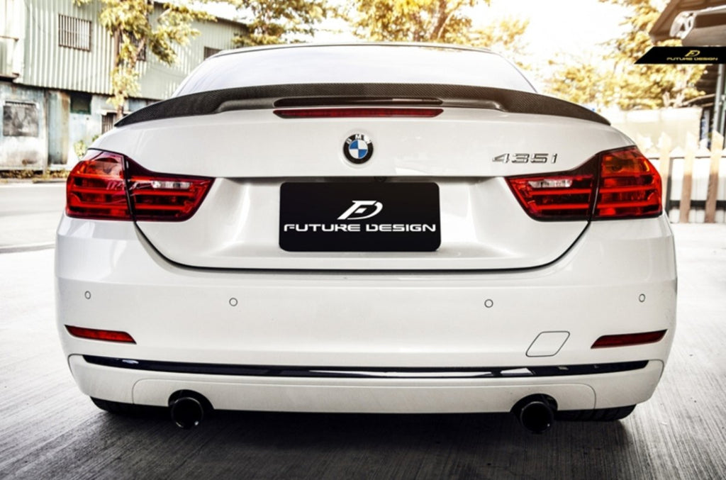 Future Design Carbon P Style Carbon Fiber Rear Spoiler for BMW 4 Series F33 M4 F83 - Performance SpeedShop