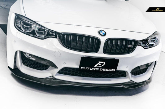 Future Design Carbon PSM Style Carbon Fiber Front Lip for BMW F80 F82 F83 M3 M4 - Performance SpeedShop