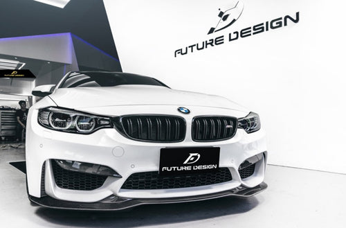 Future Design Carbon PSM Style Carbon Fiber Front Lip for BMW F80 F82 F83 M3 M4 - Performance SpeedShop