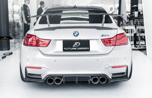 Future Design Carbon Rear Bumper Trim Carbon Fiber for BMW F80 F82 F83 M3 M4 - Performance SpeedShop