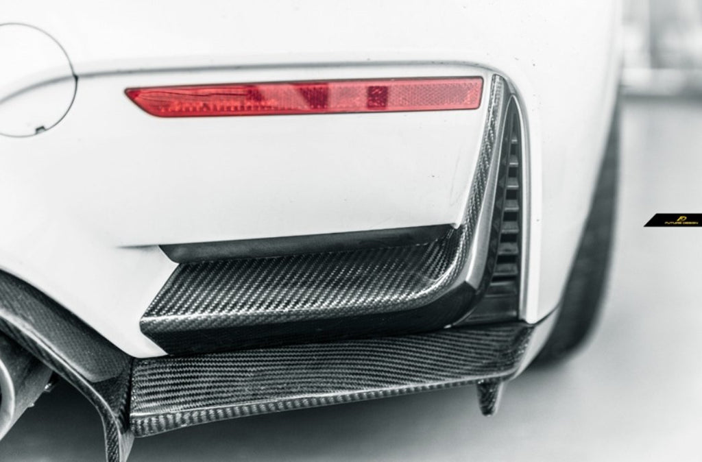 Future Design Carbon Rear Bumper Trim Carbon Fiber for BMW F80 F82 F83 M3 M4 - Performance SpeedShop