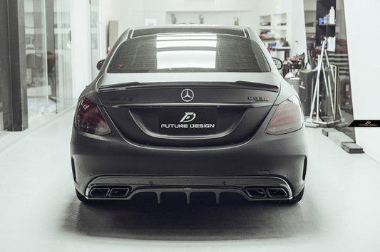 Future Design Carbon Rear Spoiler FD V1 for Mercedes Benz 2015-ON W205 C300 C43 C63 AMG Sedan 4 Door - Performance SpeedShop