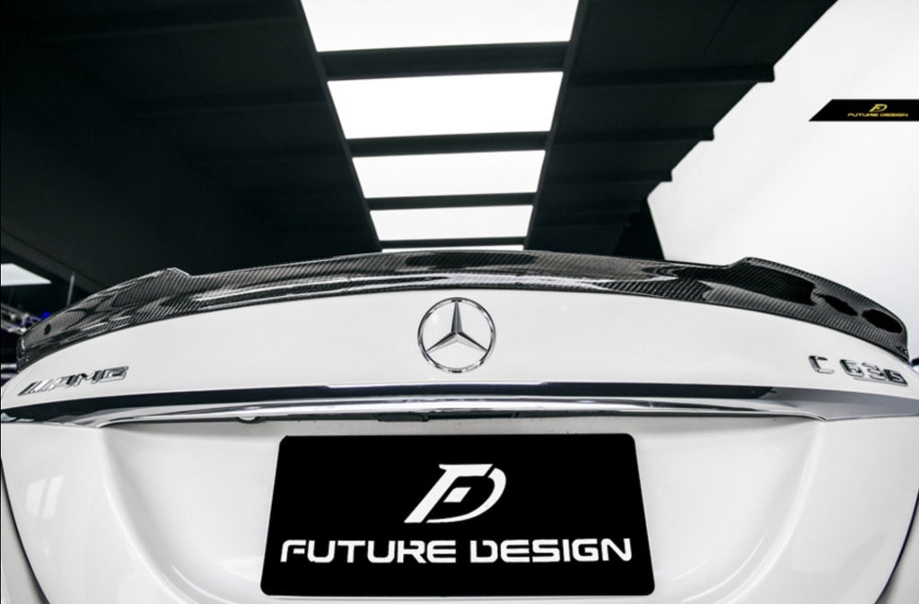 Future Design Carbon Rear Spoiler FD V1 for Mercedes Benz 2015-ON W205 C300 C43 C63 AMG Sedan 4 Door - Performance SpeedShop