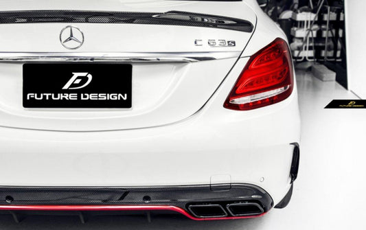 Future Design Carbon Rear Spoiler FD V1 for Mercedes Benz 2015-ON W205 C300 C43 C63 AMG Sedan 4 Door - Performance SpeedShop