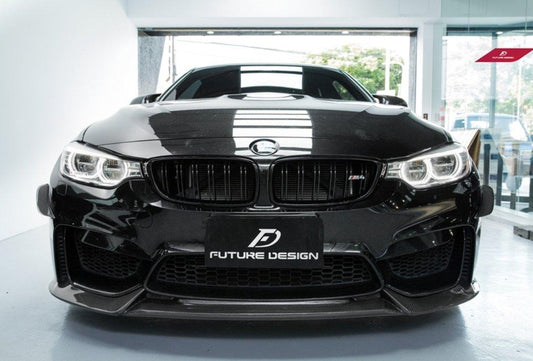 Future Design Carbon VRS Style Carbon Fiber Front Lip for BMW F80 F82 F83 M3 M4 - Performance SpeedShop