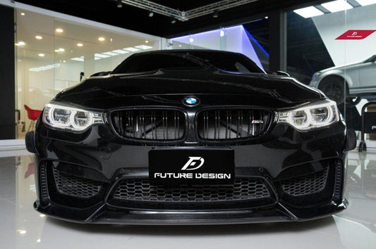 Future Design Carbon VRS Style Carbon Fiber Front Lip for BMW F80 F82 F83 M3 M4 - Performance SpeedShop