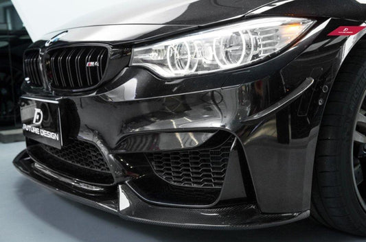 Future Design Carbon VRS Style Carbon Fiber Front Lip for BMW F80 F82 F83 M3 M4 - Performance SpeedShop