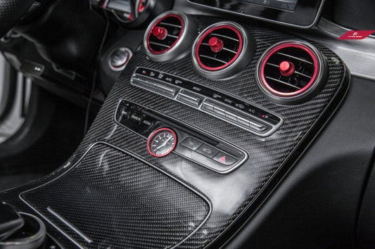 Future Design Carbon W205 C43 C63 C300 2015-2018 Carbon Fiber Center Console Cover - Performance SpeedShop