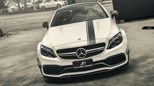 Future Design Carbon W205 C63 AMG Sedan / Coupe Carbon Fiber Front Canards - Performance SpeedShop