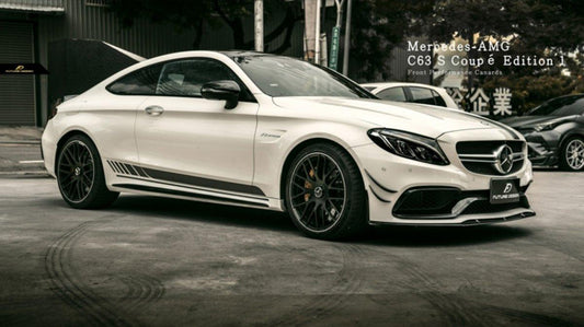 Future Design Carbon W205 C63 AMG Sedan / Coupe Carbon Fiber Front Canards - Performance SpeedShop