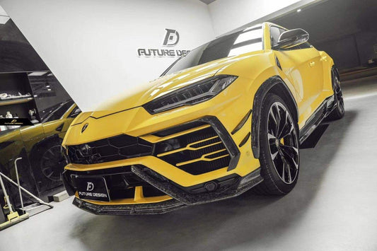 Future Design FD Carbon Fiber FRONT BUMPER CANARDS 6 PCS FOR Lamborghini Urus - Performance SpeedShop