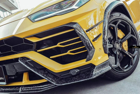 Future Design FD Carbon Fiber FRONT BUMPER CANARDS 6 PCS FOR Lamborghini Urus - Performance SpeedShop