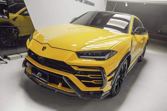 Future Design FD Carbon Fiber FRONT BUMPER CANARDS 6 PCS FOR Lamborghini Urus - Performance SpeedShop