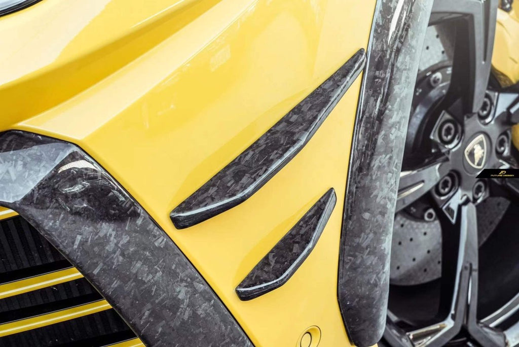 Future Design FD Carbon Fiber FRONT BUMPER CANARDS 6 PCS FOR Lamborghini Urus - Performance SpeedShop