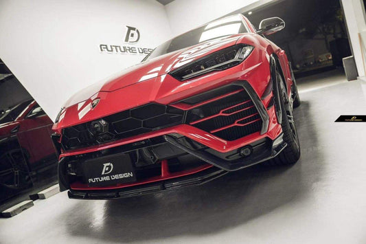 Future Design FD Carbon Fiber FRONT BUMPER CANARDS 6 PCS FOR Lamborghini Urus - Performance SpeedShop