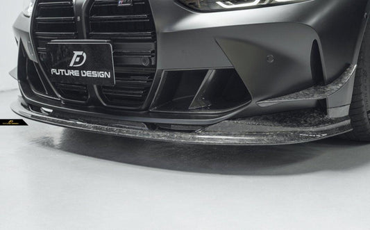 Future Design FD Carbon Fiber Front Bumper Canards for M3 G80 & M4 G82 G83 - Performance SpeedShop