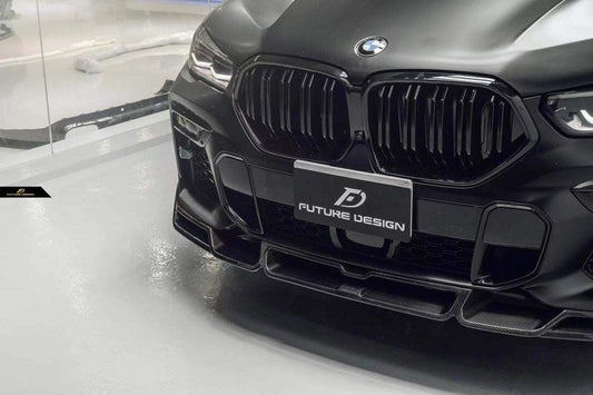 Future Design FD Carbon Fiber FRONT LIP for BMW X6 G06 2020-ON - Performance SpeedShop