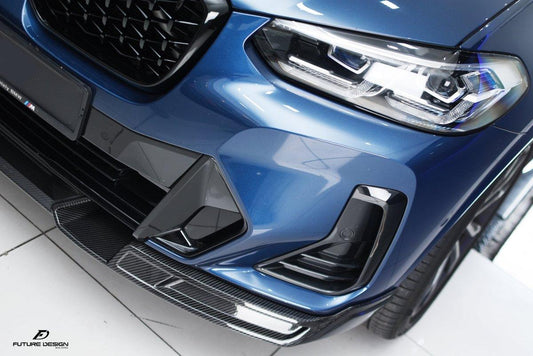 Future Design FD Carbon Fiber FRONT LIP SPLITTER for BMW X4 G02 2019-2021 M40i - Performance SpeedShop