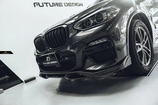 Future Design FD Carbon Fiber FRONT LIP SPLITTER for BMW X4 G02 2019-2021 M40i - Performance SpeedShop