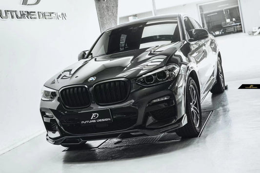 Future Design FD Carbon Fiber FRONT LIP SPLITTER for BMW X4 G02 2019-2021 M40i - Performance SpeedShop