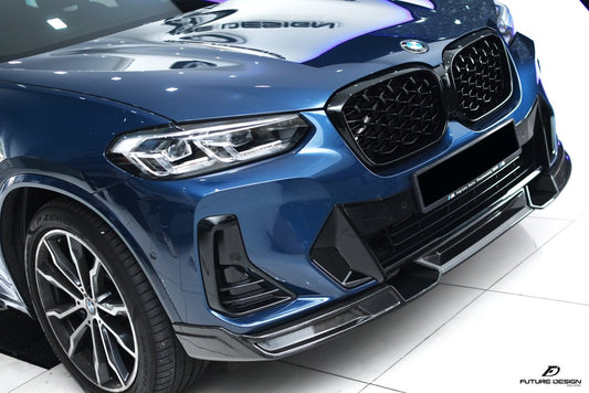 Future Design FD Carbon Fiber FRONT LIP SPLITTER for BMW X4 G02 2019-2021 M40i - Performance SpeedShop