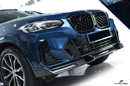 Future Design FD Carbon Fiber FRONT LIP SPLITTER for BMW X4 G02 2019-2021 M40i - Performance SpeedShop