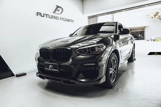 Future Design FD Carbon Fiber FRONT LIP SPLITTER for BMW X4 G02 2019-2021 M40i - Performance SpeedShop