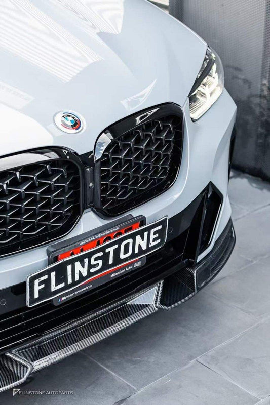 Future Design FD Carbon Fiber FRONT LIP SPLITTER for BMW X4 G02 2022-ON M40i LCI - Performance SpeedShop