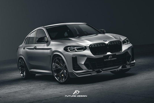 Future Design FD Carbon Fiber FRONT LIP SPLITTER for BMW X4 G02 2022-ON M40i LCI - Performance SpeedShop