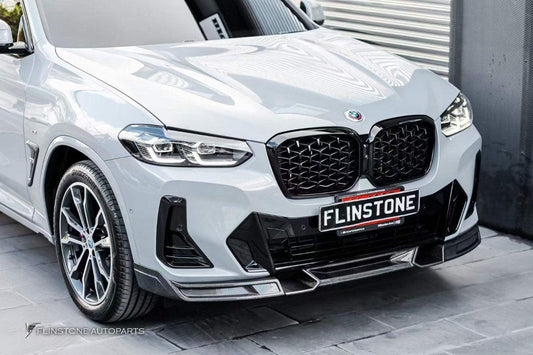 Future Design FD Carbon Fiber FRONT LIP SPLITTER for BMW X4 G02 2022-ON M40i LCI - Performance SpeedShop