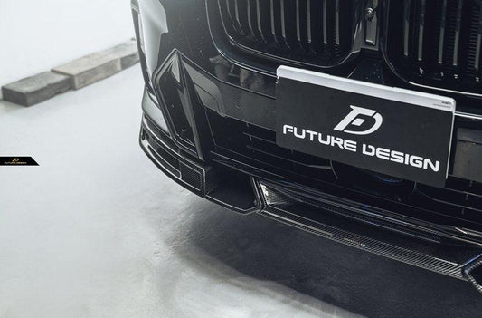 Future Design FD Carbon Fiber FRONT LIP SPLITTER for BMW X4 G02 2022-ON M40i LCI - Performance SpeedShop