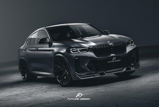 Future Design FD Carbon Fiber FRONT LIP SPLITTER for BMW X4 G02 2022-ON M40i LCI - Performance SpeedShop