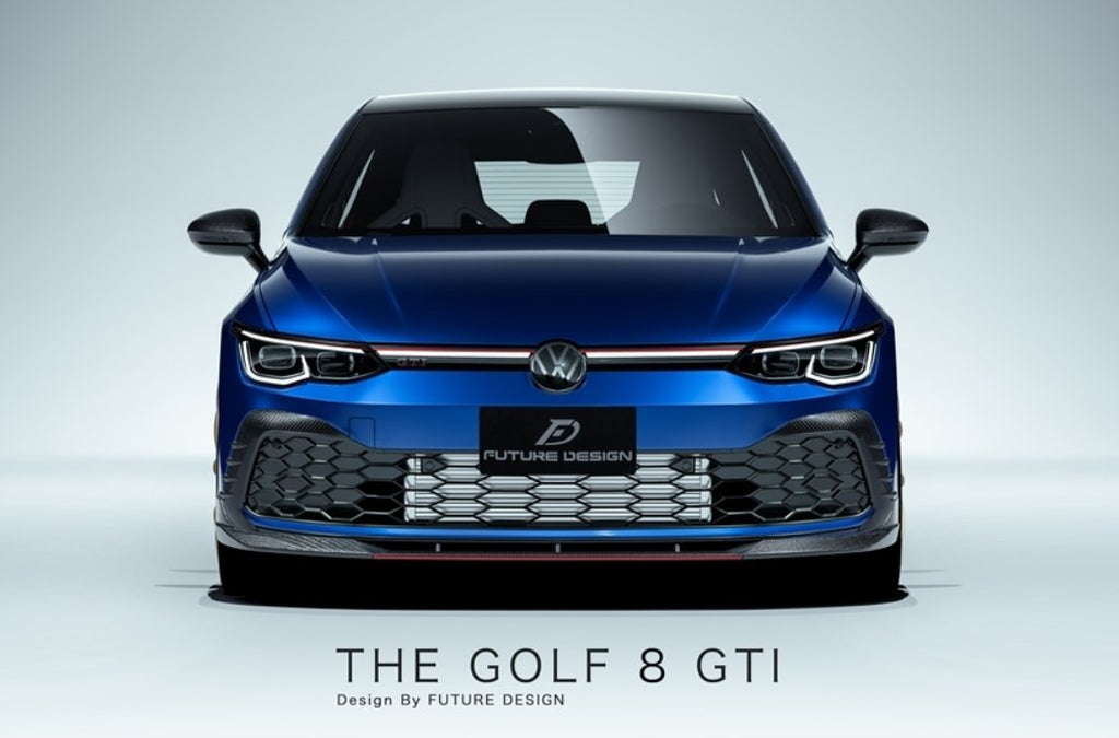 Future Design FD Carbon Fiber FRONT LIP SPLITTER for Volkswagen Golf GTI MK8 - Performance SpeedShop