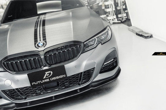 Future Design FD Carbon Fiber Front Splitter for BMW G20 / G21 3 Series M340i 330i - Performance SpeedShop