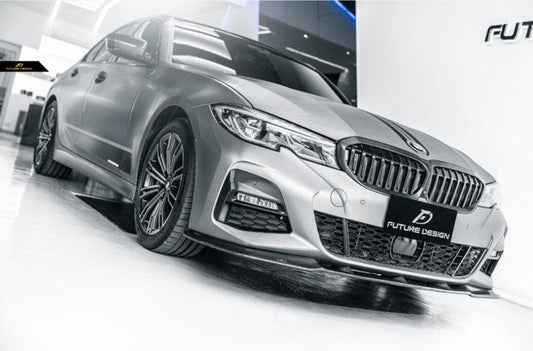 Future Design FD Carbon Fiber Front Splitter for BMW G20 / G21 3 Series M340i 330i - Performance SpeedShop