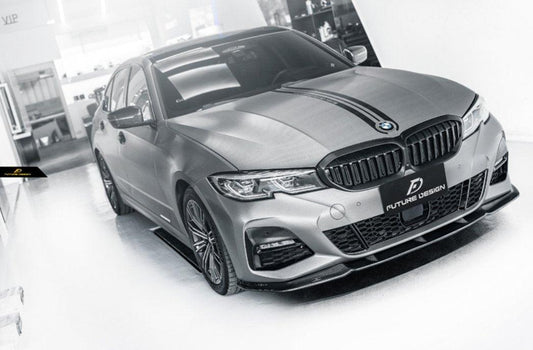 Future Design FD Carbon Fiber Front Splitter for BMW G20 / G21 3 Series M340i 330i - Performance SpeedShop