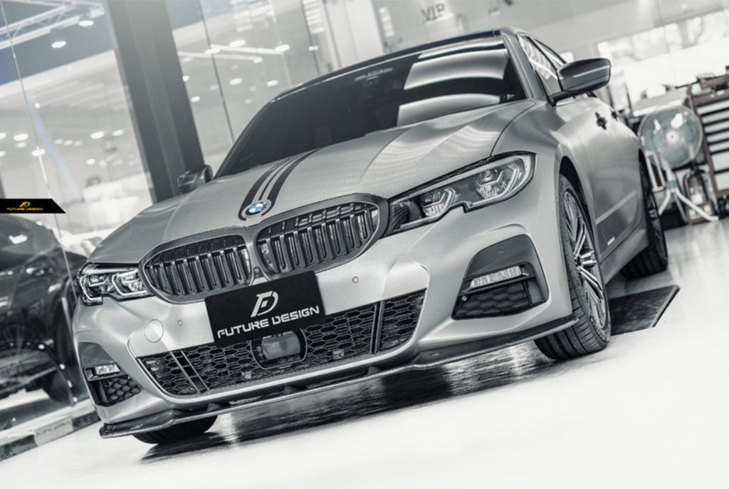 Future Design FD Carbon Fiber Front Splitter for BMW G20 / G21 3 Series M340i 330i - Performance SpeedShop