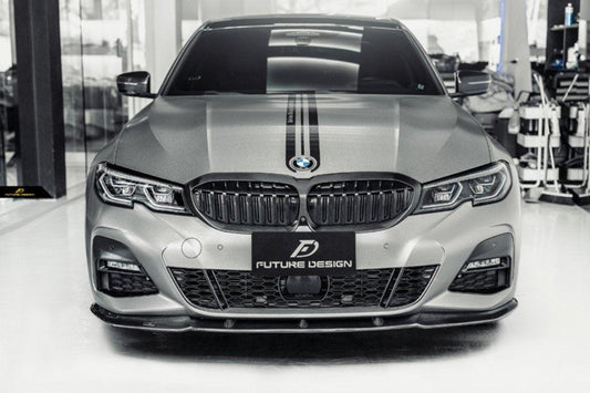 Future Design FD Carbon Fiber Front Splitter for BMW G20 / G21 3 Series M340i 330i - Performance SpeedShop