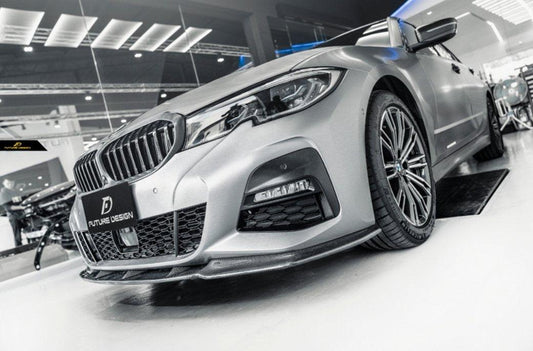 Future Design FD Carbon Fiber Front Splitter for BMW G20 / G21 3 Series M340i 330i - Performance SpeedShop