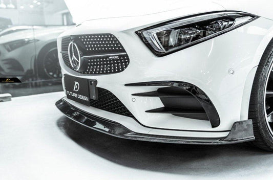 Future Design FD Carbon Fiber FRONT SPLITTER For CLS450 CLS53 W257 C257 2019-2021 - Performance SpeedShop