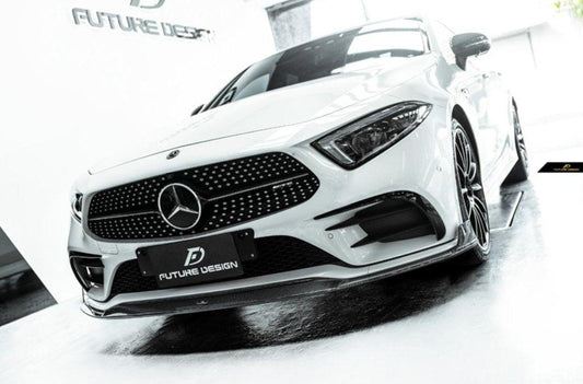 Future Design FD Carbon Fiber FRONT SPLITTER For CLS450 CLS53 W257 C257 2019-2021 - Performance SpeedShop