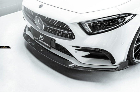 Future Design FD Carbon Fiber FRONT SPLITTER For CLS450 CLS53 W257 C257 2019-2021 - Performance SpeedShop